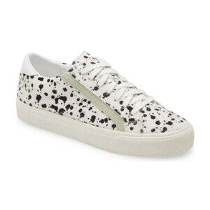 Madewell Sidewalk Low-Top Sneakers Spotted Calf Hair Women's Sz 8 Leather